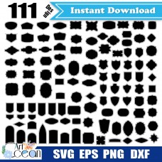 Irregular shield svg clipart vector silhouette cut file cricut stencil file png dxf-JY108