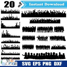 Cheering man svg clipart,people human groups svg clipart,Shouting man svg,people human groups silhouette Clipart Cricut cut file png dxf-JY109