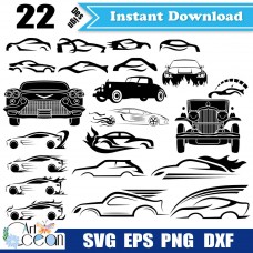 Car vehicle svg,classic cars svg clipart logo monogram vector silhouette cut file cricut stencil file png dxf-JY125