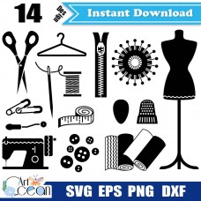 Tailor sewing wearing svg clipart,handmade svg clipart,Tailor sewing weaing vector sihouette cut file Cricut png dxf file-JY132