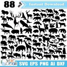 Elk Bear svg,animal svg,giraffe svg,crocodile svg,snake svg,lion svg,tiger svg,cow svg,whale svg, animal clipart silhouette cut file png dxf-JY161
