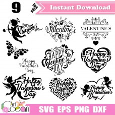 Heart svg clipart,love svg,angel svg,butterfly svg,Valentine's Day letter svg clipart silhouette Clipart Cricut cut file png dxf-JY174