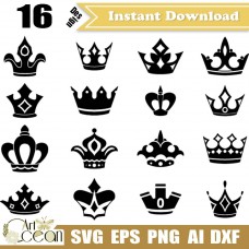 Crown svg clipart,king svg,queen svg,fashion svg,Crown logo vector silhouette cut file cricut stencil file png-JY200