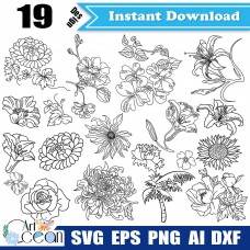 chrysanthemum svg,plants svg,flower svg,leaves svg,chrysanthemum clipart vector png silhouette cut file cricut stencil file dxf-JY219