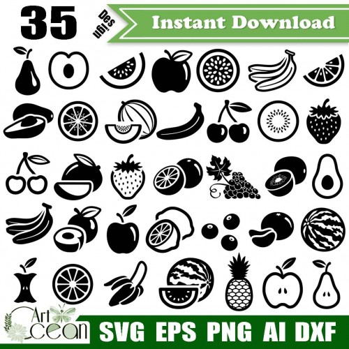Banana Bunch Instant Digital Download Svg, Png, Dxf, and Eps Files