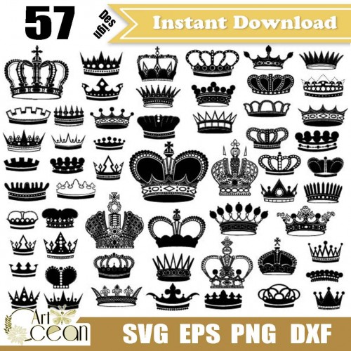 king and queen crown vector