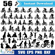 Bicycle svg,ride a bike svg,cyclist svg,bicycle Clipart.motorcycle svg,bicycle silhouette cut file cricut png dxf-JY311