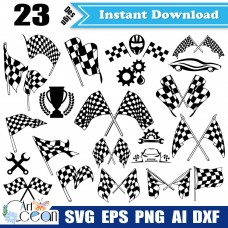 Racing svg,racing flag svg,checkered flag svg,racing sports svg,rally car svg,racing flag clipart vector silhouette cut file cricut stencil file png dxf-JY339