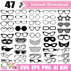 Eye Glasses svg,Sun Glasses svg,Aviator Sun Glasses svg,mask svg,Eye Glasses Clipart png silhouette cut file cricut dxf-JY359