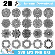 Free Free 133 Mandala Flower Monogram Svg SVG PNG EPS DXF File