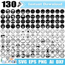 Emoji svg,smiley face svg,Emoji clipart,expression svg,poop emoji svg,emoji vector silhouette Cricut cut file png dxf-JY382