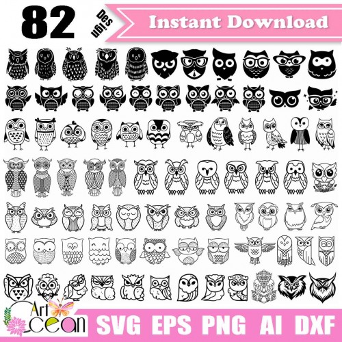 Download Owl Svg Owl Clipart Owl Png Owl Vector Owl Dxf Owl Cricut Owl Silhouette Owl Cut File Birds Svg Cricut Cut File Png Dxf Jy386