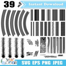 Tire Tracks SVG,Tire Tracks Clipart vector,Tire Marks svg,Car Tire Teads svg,Motorcycle Tire Svg,Tire Tracks silhouette Cricut cut file DXF-JY404