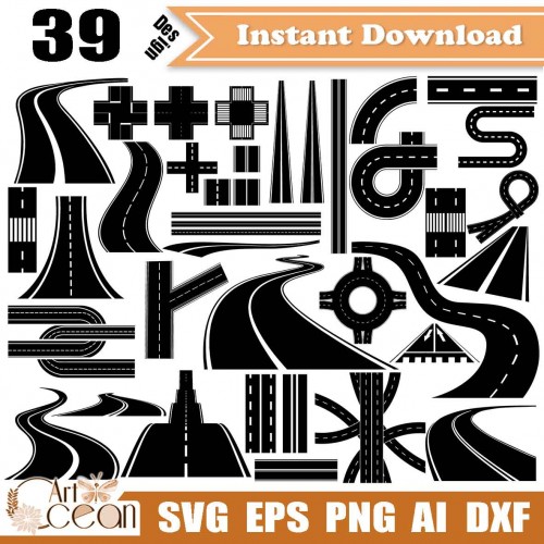 Download Road Svg Road Clipart Highway Svg Curved Road Svg Asphalt Road Svg Road Vector Silhouette Cut File Cricut Stencil File Png Dxf Jy506