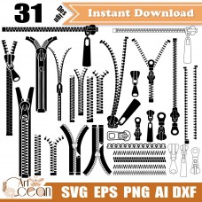 Zipper svg,Zipper clipart,Zipper vector silhouette cut file cricut stencil file vinyl png DXF-JY516