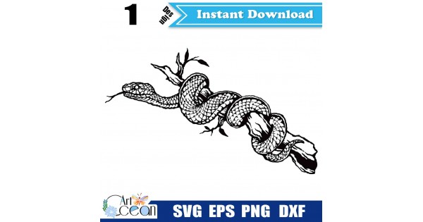 Animal snake svg,snake clipart vector cricut silhouette cut file png dxf