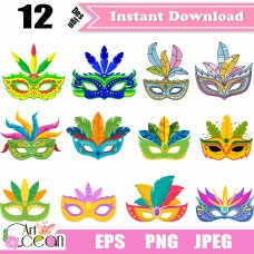 Party mask clipart,masquerade mask clipart,happy New Year clipart,masquerade mask vector Cricut png-RW25