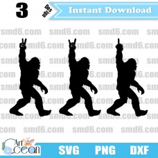 Bigfoot middle finger SVG,Bigfoot SVG,yeti SVG,Bigfoot PNG,Bigfoot DXF,Vector,Silhouette,Cut File,Cricut File,Clipart