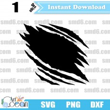Claw Mark SVG,Claw Mark PNG,Claw Mark DXF,Vector,Silhouette,Cut File,Cricut File,Clipart