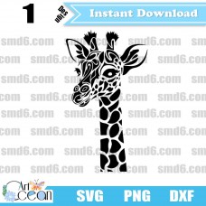 Giraffe SVG,Giraffe PNG,Giraffe DXF,Vector,Silhouette,Cut File,Cricut File