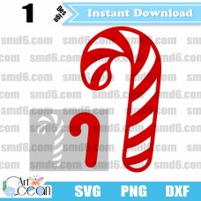 Christmas Candy SVG,Christmas Candy PNG,Christmas Candy DXF,Candy Cane SVG,Vector,Silhouette,Cut File,Cricut File