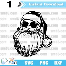 Santa Claus SVG,Santa Claus PNG,Santa Claus DXF,Christmas svg,Vector,Silhouette,Cut File,Cricut File