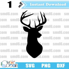 Christmas Deer SVG,Christmas Deer PNG,CChristmas Deer DXF,Elk SVG,Vector,Silhouette,Cut File,Cricut File