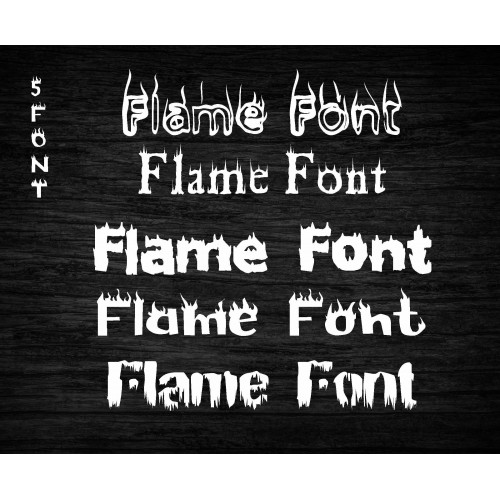 flame script font
