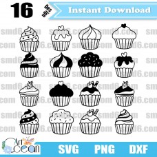 Cake SVG,Cake PNG,Cake DXF,Cooking SVG,Vector,Silhouette,Cut File,Cricut File
