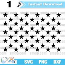 50 STARS SVG, AMERICAN flag stars SVG,50 STARS PNG,50 STARS DXF,Vector,Silhouette,Cut File,Cricut File,Clipart