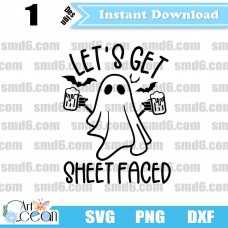 Sheet Faced SVG,Halloween SVG,Sheet Faced PNG,DXF,Vector,Silhouette,Cut File,Cricut File,Clipart