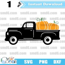 Pumpkin Truck SVG,Pumpkin Truck PNG,Pumpkin Truck DXF,halloween svg,Vector,Silhouette,Cut File,Cricut File