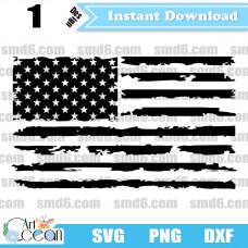 USA Flag SVG,American Flag SVG,American Flag PNG,DXF,Vector,Silhouette,Cut File,Cricut File