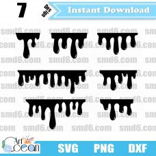 Paint Splatter SVG,Paint Splatter PNG,Paint Splatter DXF,Dripping Paint SVG,Vector,Silhouette,Cut File,Cricut File