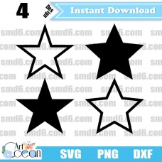 STARS SVG, PNG,DXF,Vector,Silhouette,Cut File,Cricut File,Clipart