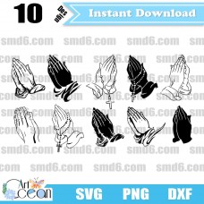 Praying hands SVG,Praying hands PNG,DXF,Vector,Silhouette,Cut File,Cricut File,Clipart
