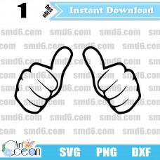 Thumbs Up SVG,Thumbs Up PNG,Thumbs Up DXF,Vector,Silhouette,Cut File,Cricut File