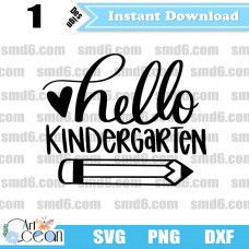 Kindergarten SVG,Pencil SVG,Kindergarten PNG,Kindergarten DXF,Vector,Silhouette,Cut File,Cricut File,Clipart