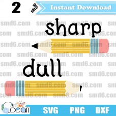 School Pencil SVG,Teacher SVG,School Pencil SVG,PNG,DXF,Vector,Silhouette,Cut File,Cricut File