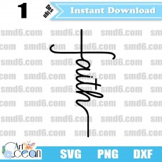 Faith SVG,Faith PNG,Faith DXF,Vector,Silhouette,Cut File,Cricut File