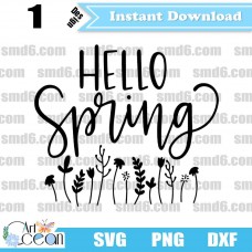 Spring SVG,Spring PNG,Spring DXF,Vector,Silhouette,Cut File,Cricut File