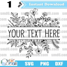 Flower Plant svg,Flower Plant PNG,DXF,Vector,Silhouette,Cut File,Cricut File,Clipart