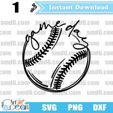 Game day SVG,Baseball SVG,Softball SVG,Game day PNG,Game day DXF,Vector,Silhouette,Cut File,Cricut File,Clipart