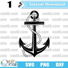 Anchor SVG,Anchor PNG,Anchor DXF,Vector,Silhouette,Cut File,Cricut File,Clipart-2
