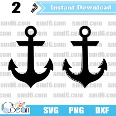 Anchor SVG,Anchor PNG,Anchor DXF,Vector,Silhouette,Cut File,Cricut File,Clipart