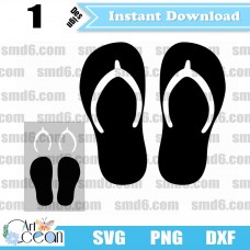 Travel Slippers SVG,Slippers PNG,Slippers DXF,Vector,Silhouette,Cut File,Cricut File