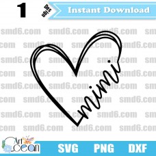 Heart mimi SVG,Heart mimi PNG,Heart mimi DXF,Valentine's Day SVG,Vector,Silhouette,Cut File,Cricut File