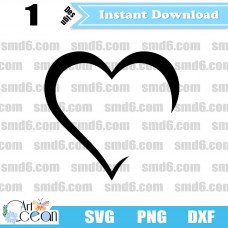 Heart SVG,Heart  PNG,Heart DXF,Valentine's Day SVG,Vector,Silhouette,Cut File,Cricut File